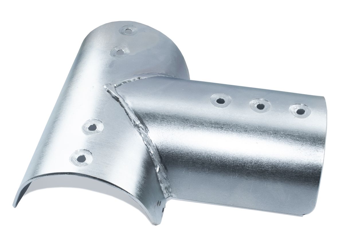 21811103 - Verbindingsset voor ronde palen ø 10 CM gegalvaniseerd 3-weg - 2