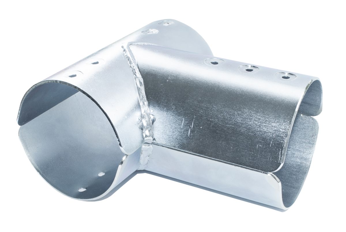 21811103 - Verbindingsset voor ronde palen ø 10 CM gegalvaniseerd 3-weg - 3